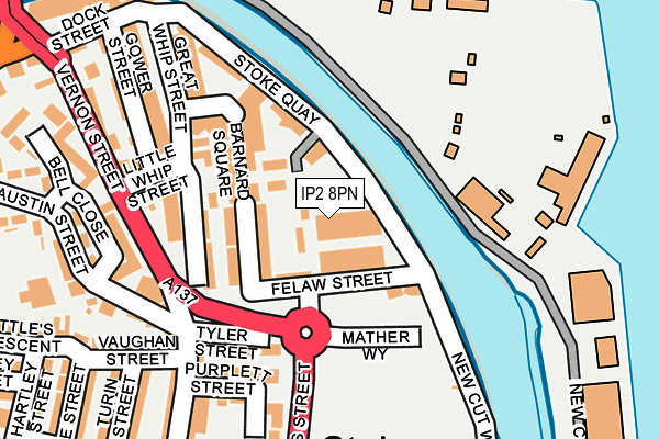 IP2 8PN map - OS OpenMap – Local (Ordnance Survey)