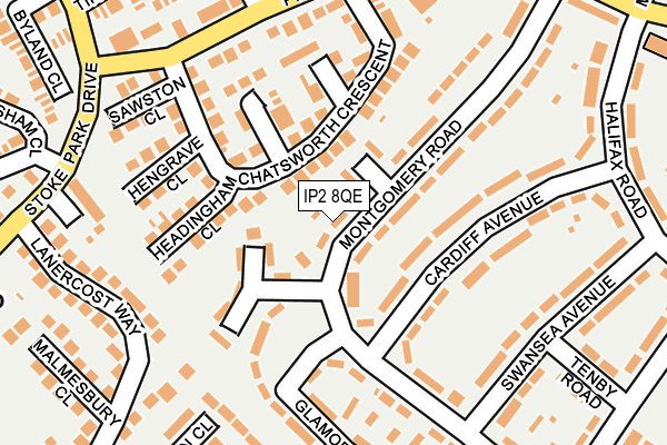 IP2 8QE map - OS OpenMap – Local (Ordnance Survey)