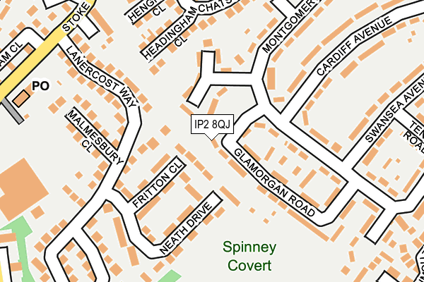 IP2 8QJ map - OS OpenMap – Local (Ordnance Survey)