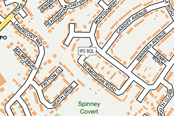 IP2 8QL map - OS OpenMap – Local (Ordnance Survey)