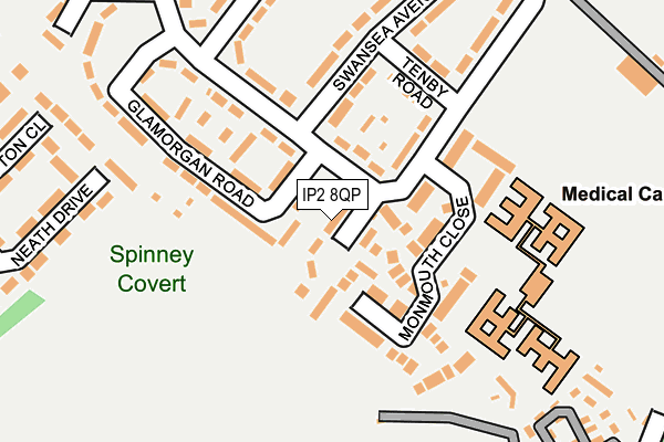 IP2 8QP map - OS OpenMap – Local (Ordnance Survey)