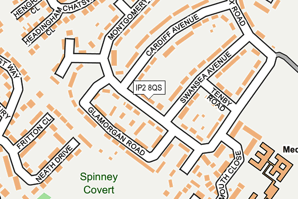 IP2 8QS map - OS OpenMap – Local (Ordnance Survey)