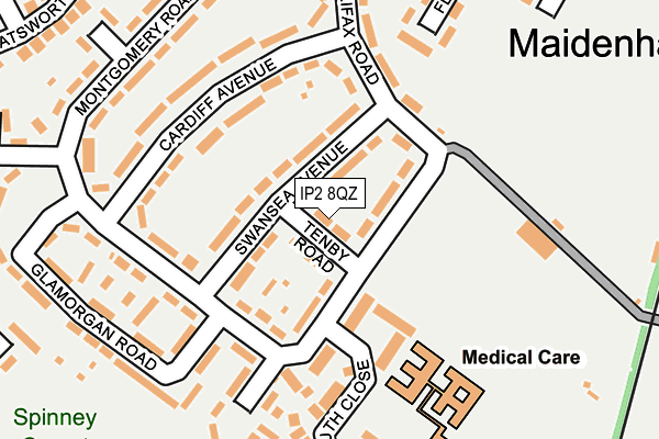 IP2 8QZ map - OS OpenMap – Local (Ordnance Survey)