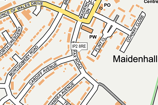 IP2 8RE map - OS OpenMap – Local (Ordnance Survey)