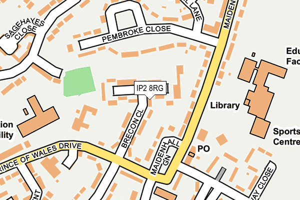 IP2 8RG map - OS OpenMap – Local (Ordnance Survey)