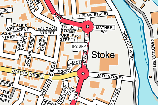 IP2 8RP map - OS OpenMap – Local (Ordnance Survey)