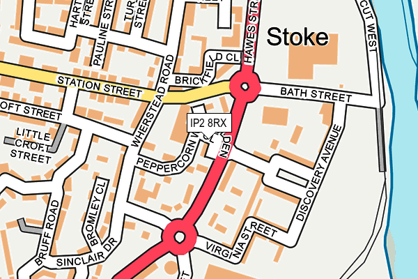 IP2 8RX map - OS OpenMap – Local (Ordnance Survey)