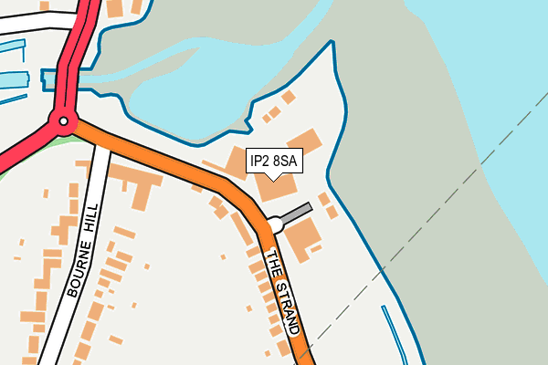 IP2 8SA map - OS OpenMap – Local (Ordnance Survey)