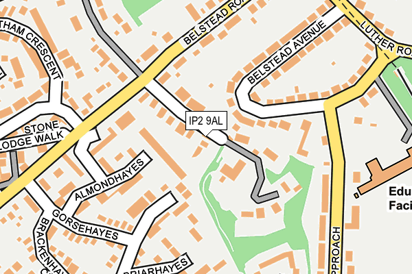 IP2 9AL map - OS OpenMap – Local (Ordnance Survey)