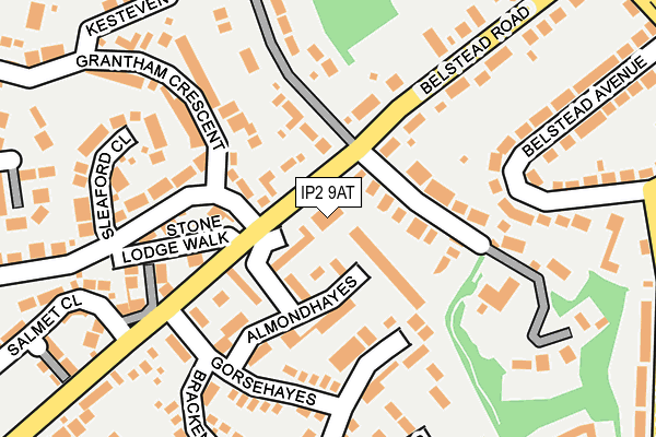 IP2 9AT map - OS OpenMap – Local (Ordnance Survey)