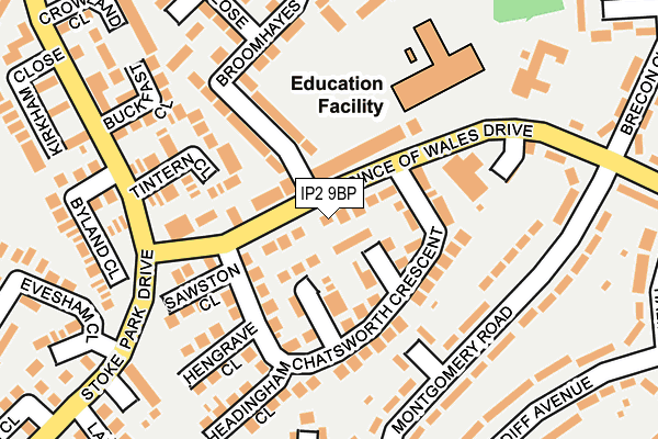 IP2 9BP map - OS OpenMap – Local (Ordnance Survey)