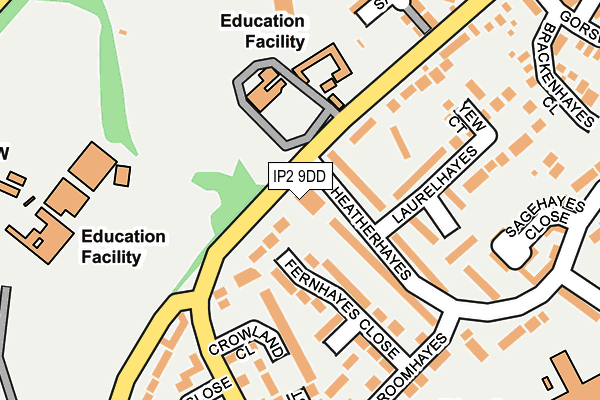 IP2 9DD map - OS OpenMap – Local (Ordnance Survey)