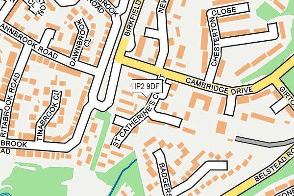 IP2 9DF map - OS OpenMap – Local (Ordnance Survey)