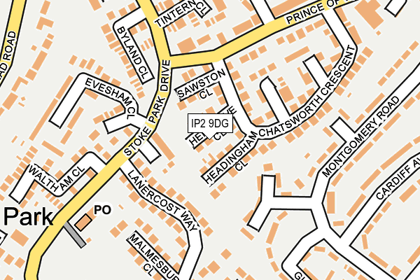 IP2 9DG map - OS OpenMap – Local (Ordnance Survey)