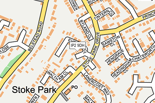 IP2 9DH map - OS OpenMap – Local (Ordnance Survey)