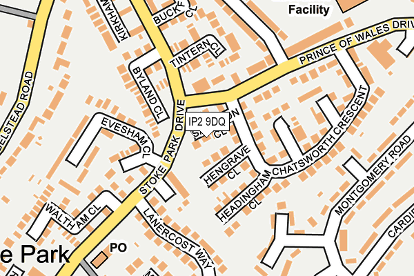 IP2 9DQ map - OS OpenMap – Local (Ordnance Survey)