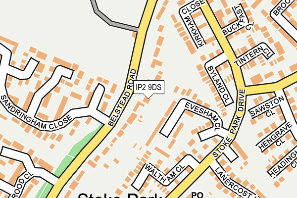 IP2 9DS map - OS OpenMap – Local (Ordnance Survey)