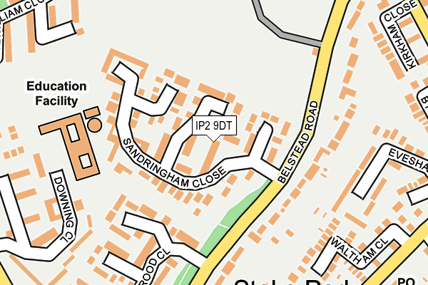 IP2 9DT map - OS OpenMap – Local (Ordnance Survey)