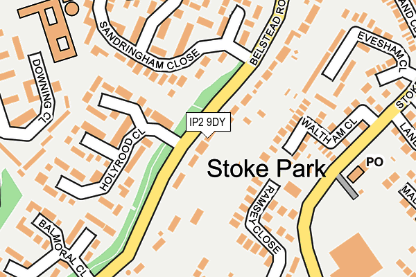 IP2 9DY map - OS OpenMap – Local (Ordnance Survey)