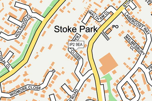 IP2 9EA map - OS OpenMap – Local (Ordnance Survey)