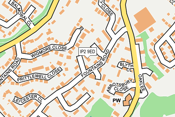 IP2 9ED map - OS OpenMap – Local (Ordnance Survey)