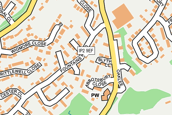 IP2 9EF map - OS OpenMap – Local (Ordnance Survey)