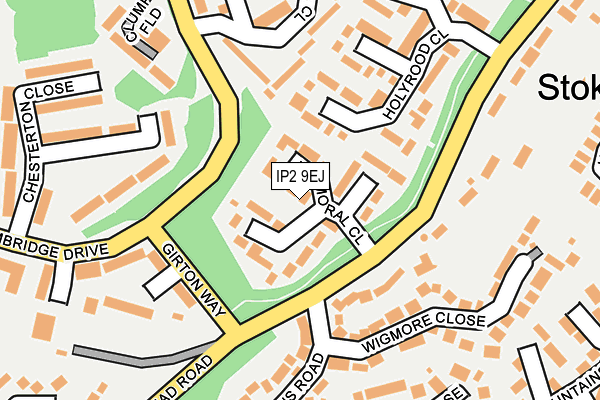 IP2 9EJ map - OS OpenMap – Local (Ordnance Survey)