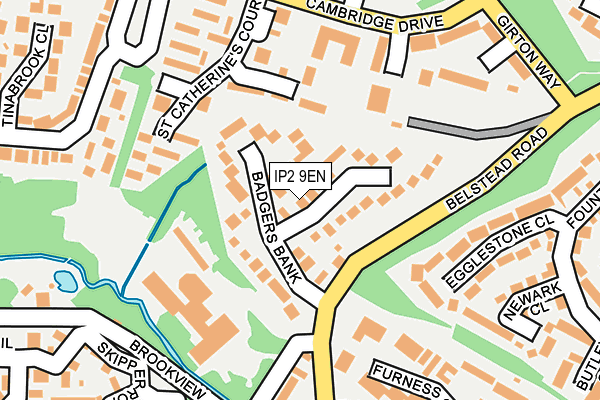 IP2 9EN map - OS OpenMap – Local (Ordnance Survey)