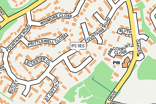 IP2 9ES map - OS OpenMap – Local (Ordnance Survey)