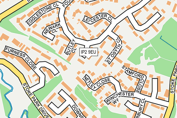 IP2 9EU map - OS OpenMap – Local (Ordnance Survey)