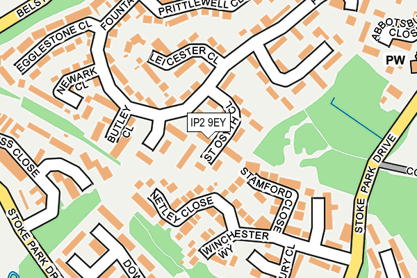 IP2 9EY map - OS OpenMap – Local (Ordnance Survey)