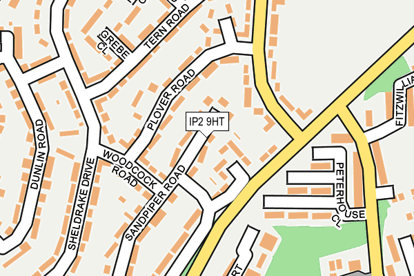 IP2 9HT map - OS OpenMap – Local (Ordnance Survey)