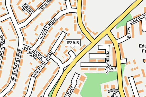 IP2 9JB map - OS OpenMap – Local (Ordnance Survey)