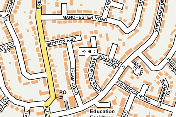 IP2 9LD map - OS OpenMap – Local (Ordnance Survey)