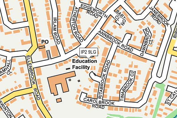 IP2 9LG map - OS OpenMap – Local (Ordnance Survey)