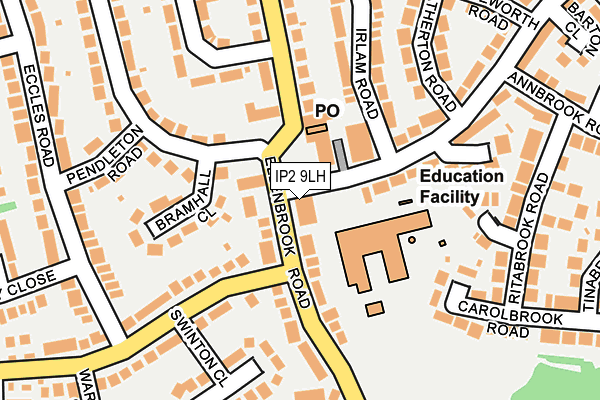 IP2 9LH map - OS OpenMap – Local (Ordnance Survey)