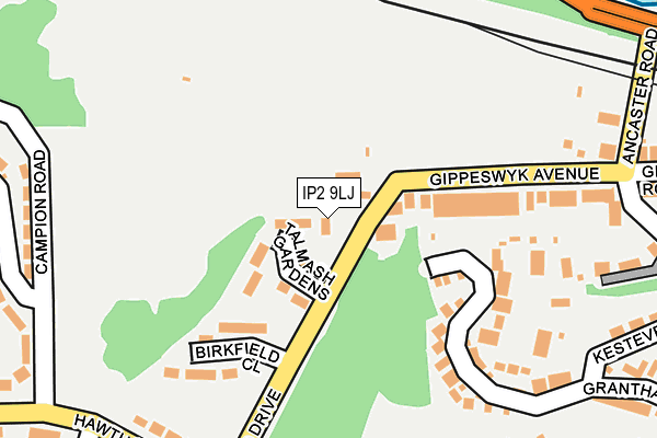 IP2 9LJ map - OS OpenMap – Local (Ordnance Survey)