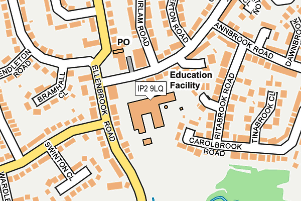 IP2 9LQ map - OS OpenMap – Local (Ordnance Survey)