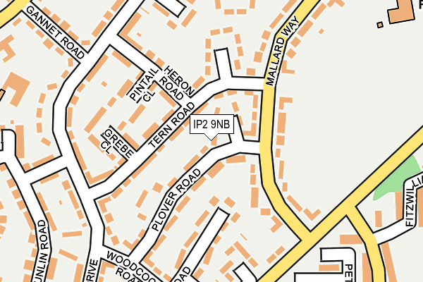 IP2 9NB map - OS OpenMap – Local (Ordnance Survey)