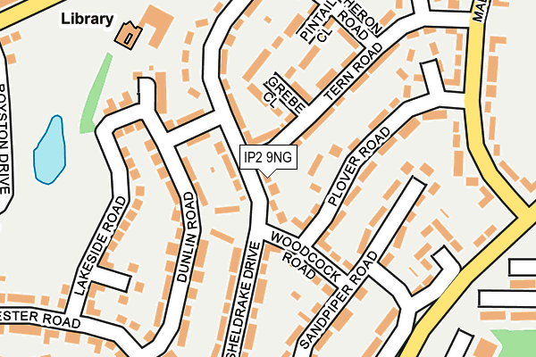 IP2 9NG map - OS OpenMap – Local (Ordnance Survey)
