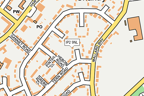 IP2 9NL map - OS OpenMap – Local (Ordnance Survey)