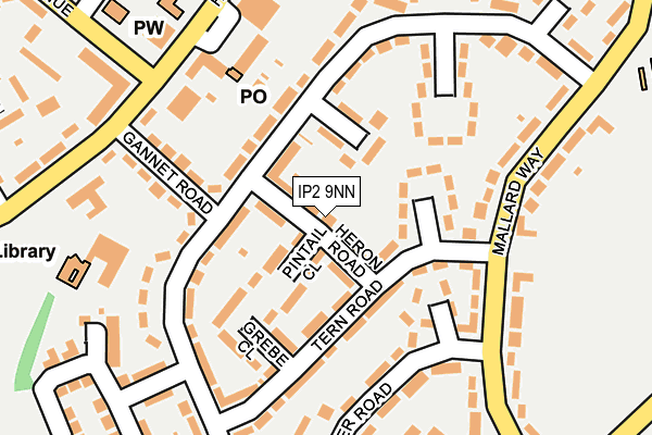 IP2 9NN map - OS OpenMap – Local (Ordnance Survey)