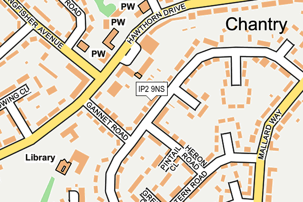 IP2 9NS map - OS OpenMap – Local (Ordnance Survey)