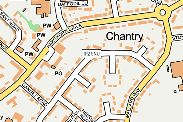 IP2 9NU map - OS OpenMap – Local (Ordnance Survey)