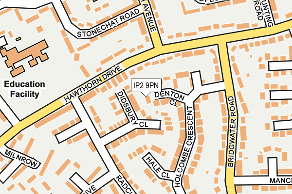 IP2 9PN map - OS OpenMap – Local (Ordnance Survey)