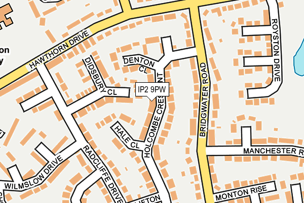IP2 9PW map - OS OpenMap – Local (Ordnance Survey)