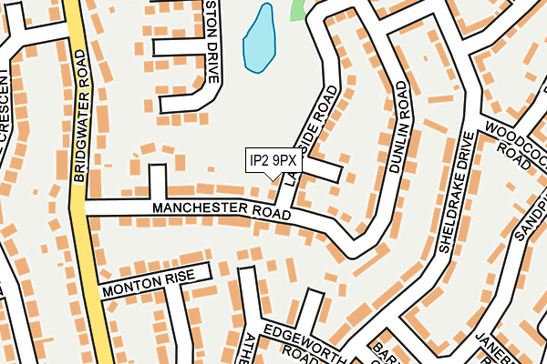 IP2 9PX map - OS OpenMap – Local (Ordnance Survey)