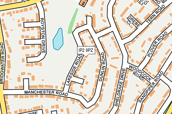 IP2 9PZ map - OS OpenMap – Local (Ordnance Survey)