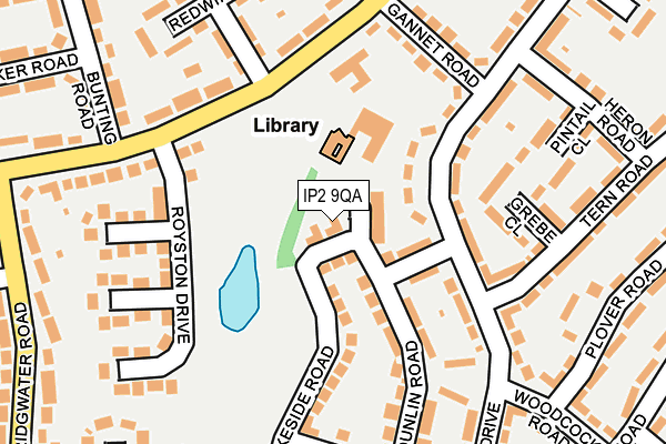 IP2 9QA map - OS OpenMap – Local (Ordnance Survey)