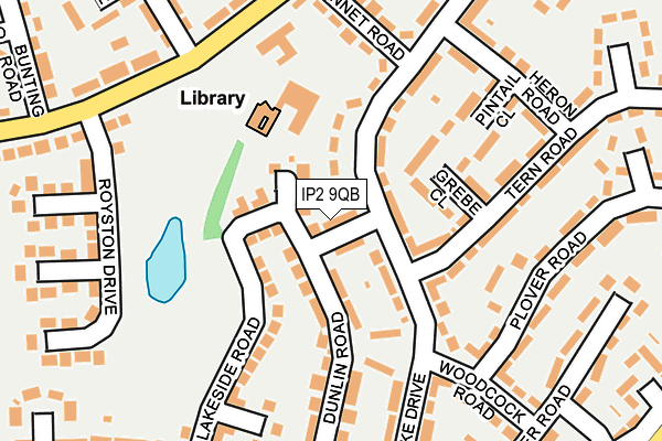 IP2 9QB map - OS OpenMap – Local (Ordnance Survey)